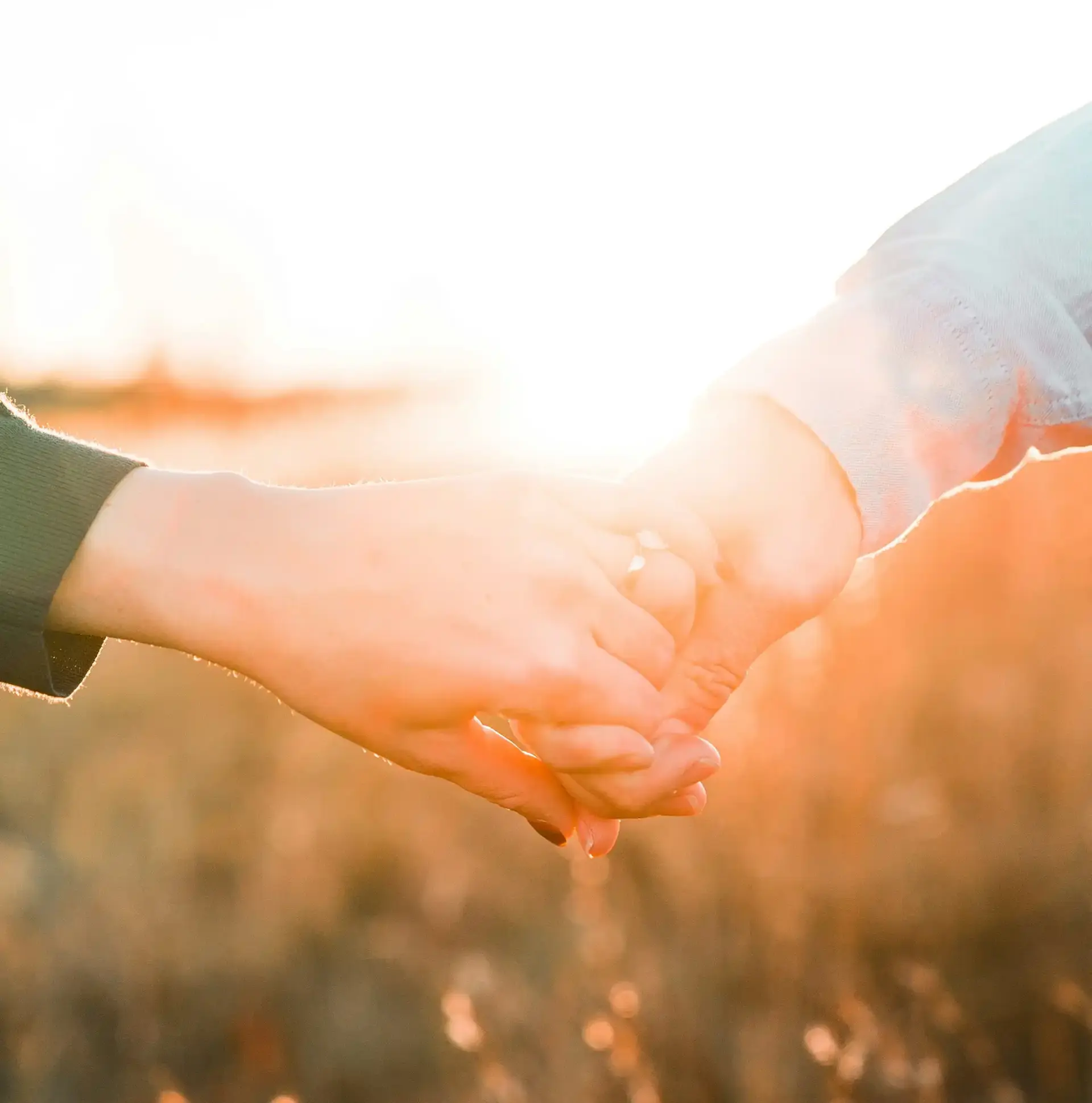 couple holding hands